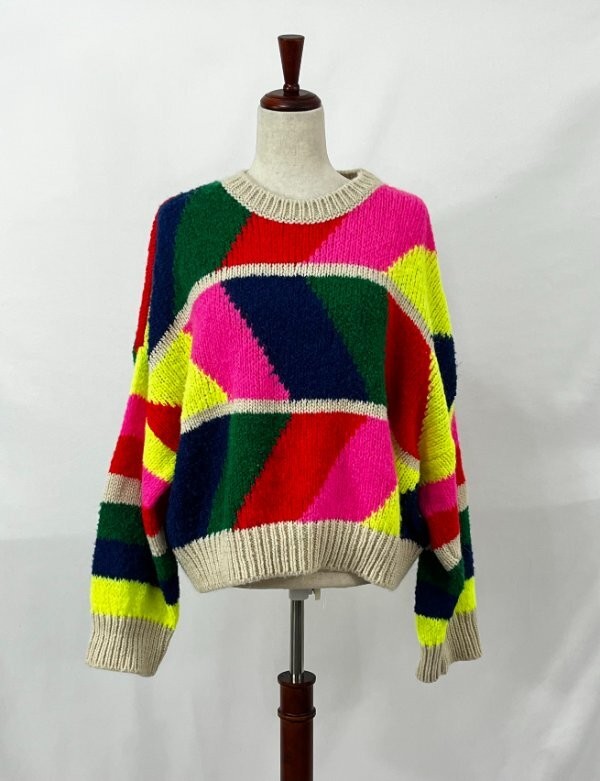 ESSENTIEL ANTWERP Sz M Medium Gradation Jacquard Knit Pullover Sweater NWT image 2