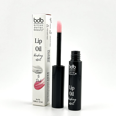   BDB Billion Dollar Beauty Lip Oil   Blushing Effect   Clear to Pink   3.5 mL