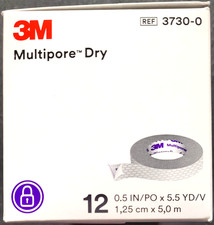 3M™ Multipore™ Dry Medizinisches Rollenpflaster 3730-0 1,25 cm x 5 m 12 Stück/Ka