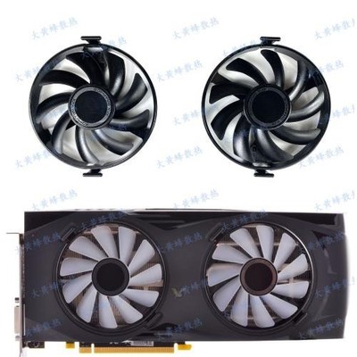 For XFX RX580 570 480 470 Black Wolf Evolution Edition Graphics Card Cooling Fan