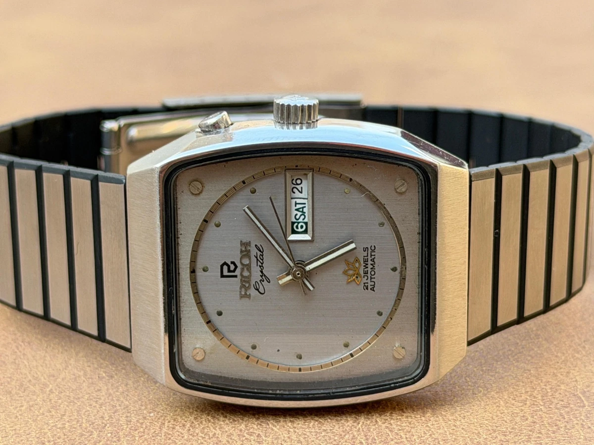 Vintage Ricoh Crystal 21 Jewels Mens Watch Japan Made Spares