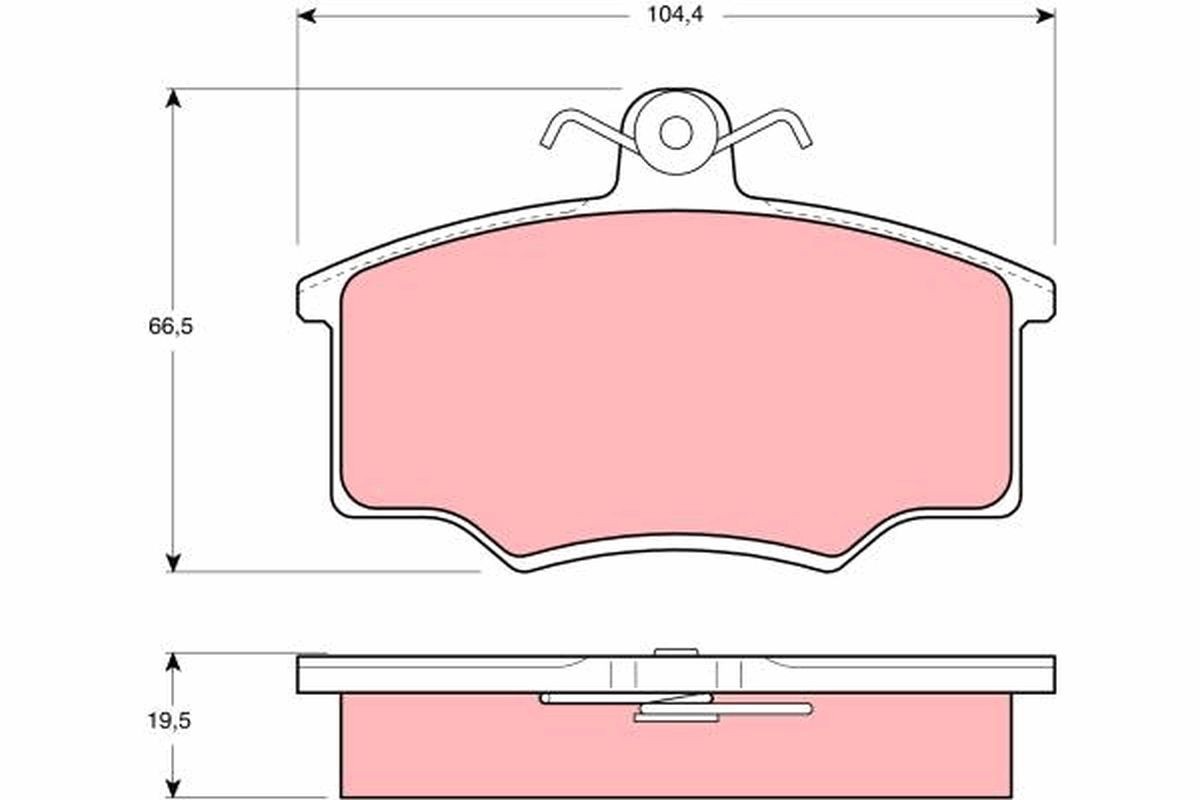 Plaquettes de frein TRW GDB628 pour le remplacement sur châssis AUDI