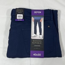 Banana Republic 5 Pocket Pant, Men  s 40x30, Navy Blue, Slim Fit, Stretch, NEW
