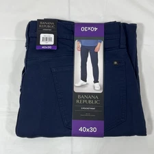 Banana Republic 5 Pocket Pant, Men’s 40x30, Navy Blue, Slim Fit, Stretch, NEW