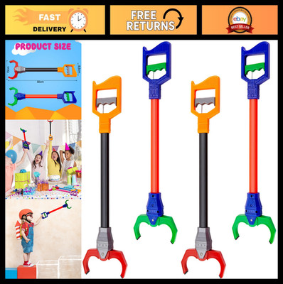 4 Pcs Interactive Robot Arm Grabber Claw Tool Set - 18 Inch Reacher for Kids, Ha