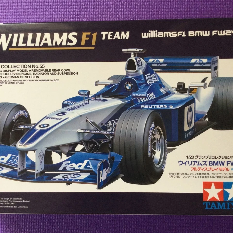 Tamiya 1/20 Williams BMW FW24 Formula 1 Model Kit – Rare Discontinued Unbuilt - Image 2 of 4