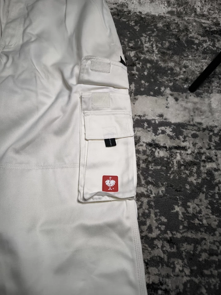 Men's Engelbert Strauss Working Pants Size EU 52 L Work Wear White - Image 2 of 4
