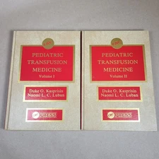 CRC Press Pediatric Transfusion Medicine Two Volume Set 1987 Kasprisin, Luban HC