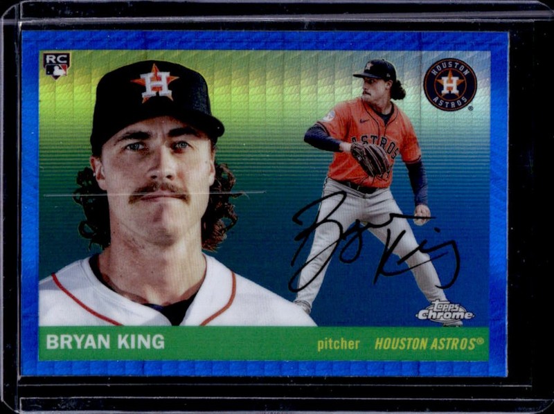 2025 Topps Chrome Platinum Bryan King RC Blue Prism Refractor Retail #380