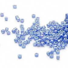 Miyuki Delica Opaque Rainbow Dark Powder Blue 11/0 Seed Beads , 2 Grams