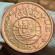 🇵🇹Portugal Mozambique 20 Centavos 1961 KM# 85 RED Gem UNC  From Original Roll