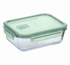 Modern Broasilicate Glass Food Storage Containers with Lids Set of 4
