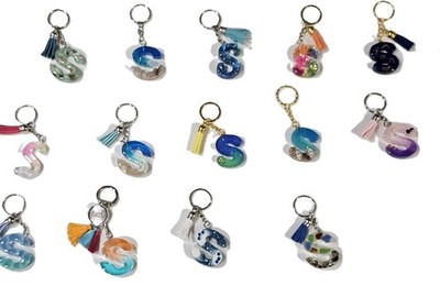 Handmade Resin Letter  S  Keychain   Custom & Unique Designs