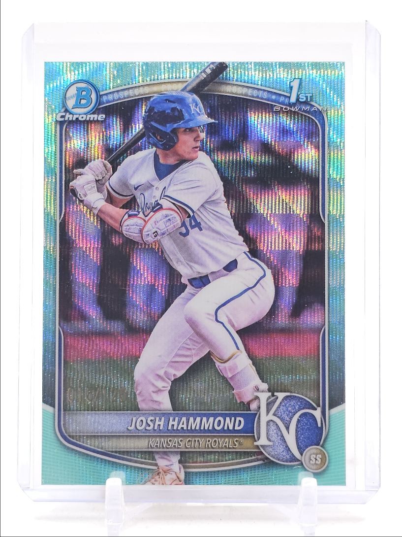JOSH HAMMOND 2025 BOWMAN CHROME DRAFT 1ST AQUA WAVE ROYALS /125 Q3646