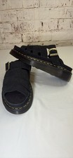 Dr. Martens Maxxy Slide Black Suede Men's Sandal Buckle Size 6