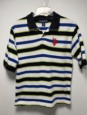 U.S. Polo Assn. Boys Short Sleeve 100 Cotton Polo Shirt Navy/White XXL 18 