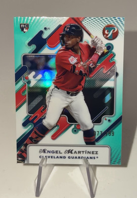 2025 Topps Pristine Angel Martinez RC Aqua Refractor 124/199 Guardians #25