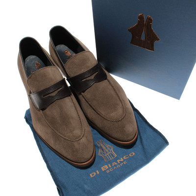 Di Bianco NWB Brera Suede / Scozzina Loafers Size 42.5 (US 9.5) Dark Bark Brown