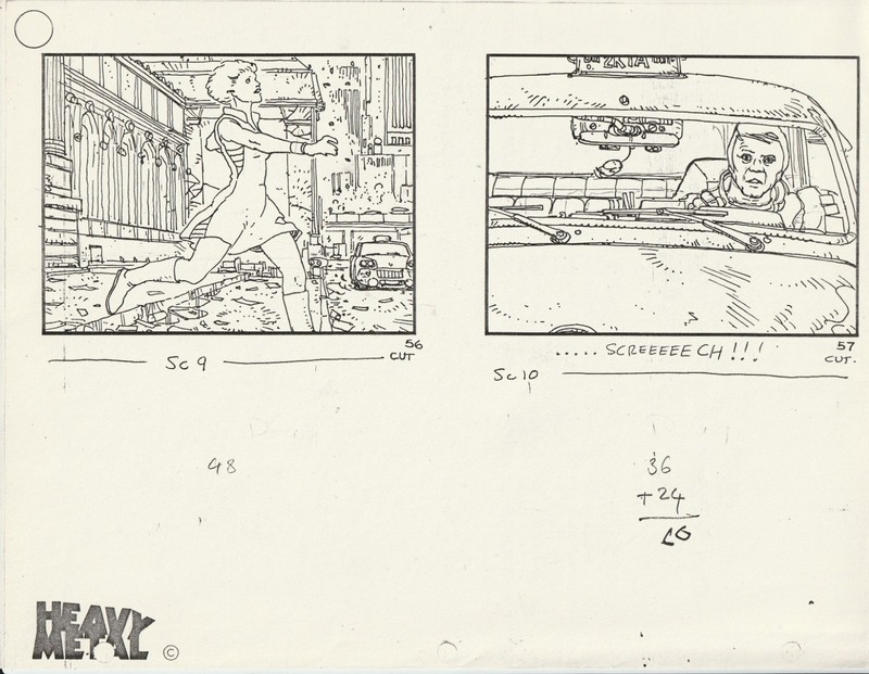 1981 HEAVY METAL "Harry Canyon- The GIRL-  Screeeech!" Juan Gimenez Art 8.5"x11"