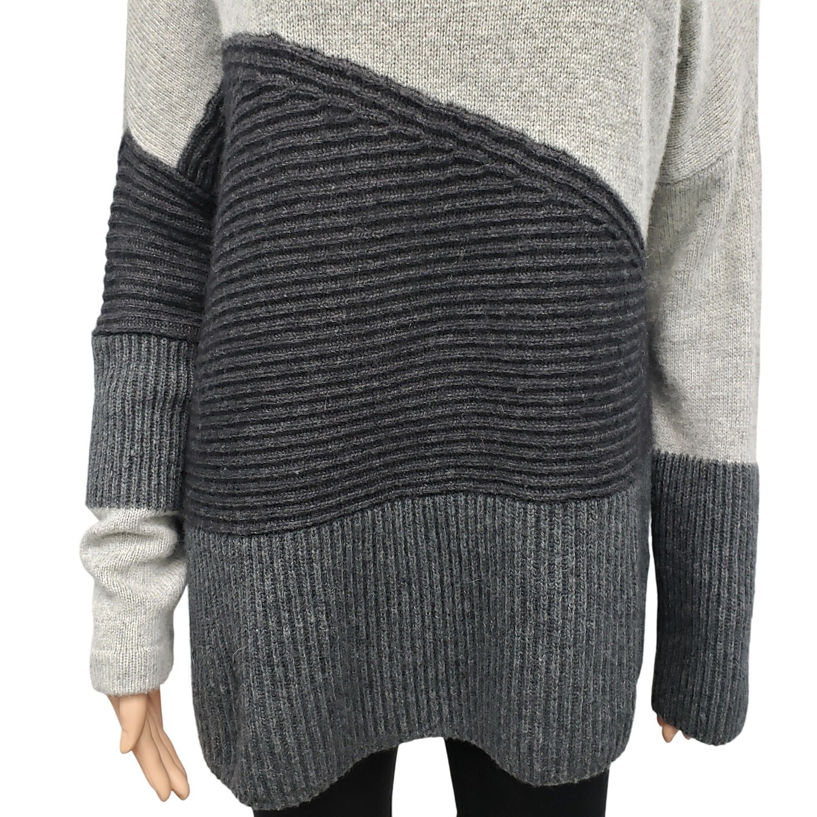 French Connection Patchwork Mock Neck Sweater Siz… - image 8
