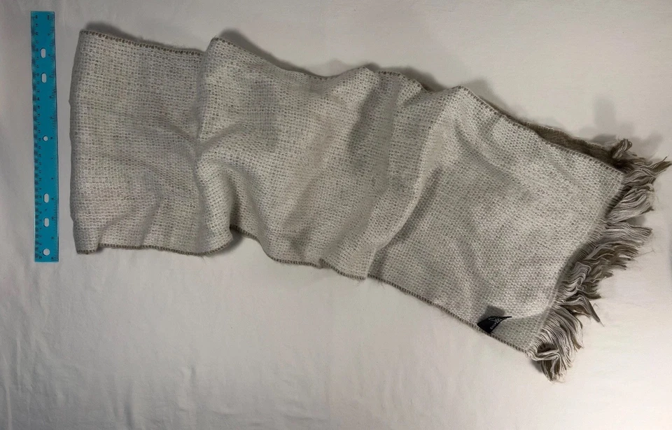 100% шарф шупака альпака 76 x 11 дюймов серый зеленый уютный мягкий гипоалергенный - Изображение 4 из 4