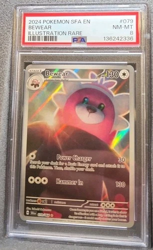 POKEMON CARD BEWEAR ILLUSTRATION RARE 79 SHROUDED FABLE #79 SFA EN GRADED PSA 8