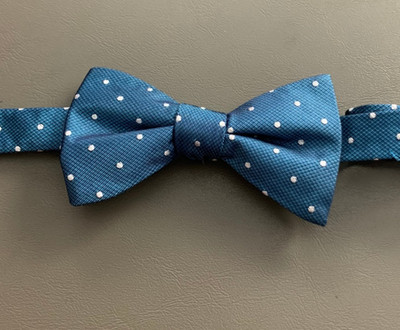 Ryan Seacrest Distinction Men's Burke Dot Pre-Tied Silk Bow Tie, Teal, One Size