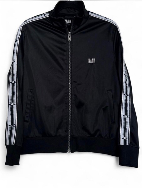 Nana Judy bomber jacket with white Nana stripes is size M but Is more like a S