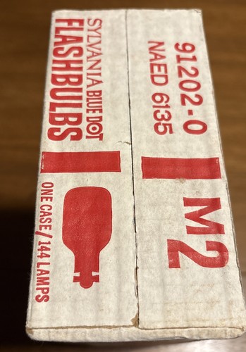 Custodia di lampadine flash vintage Sylvania M2 Blue Dot 144 12/per confezione NOS - Foto 4 di 6