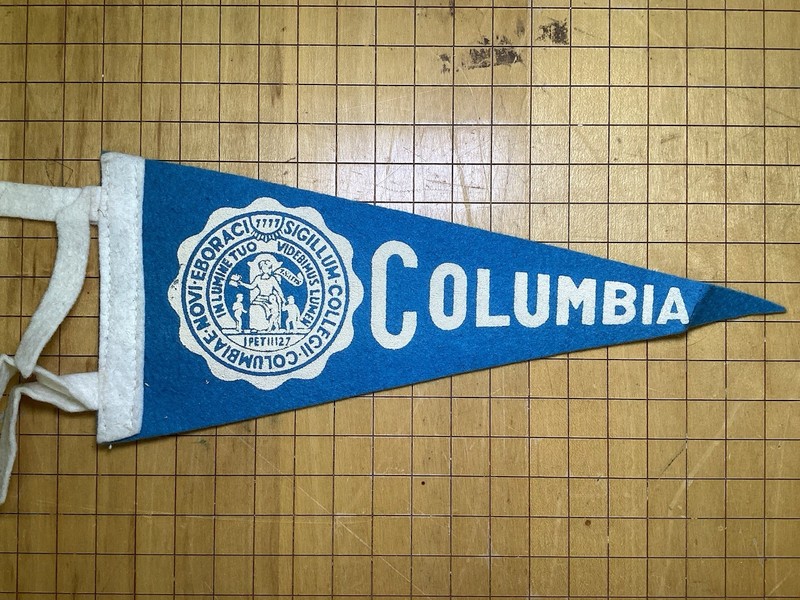 Vintage Original Columbia College University Ivy Mini Pennant Felt