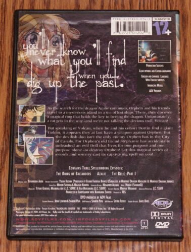 Orphen - Vol. 3: Ruins Relics (DVD, 2001) Animation ADV Films DVD Like New - Picture 2 of 6