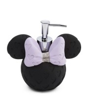 NEW Minnie Mouse Soap Lotion Dispenser Bathroom Kitchen Disney Black Purple Bow