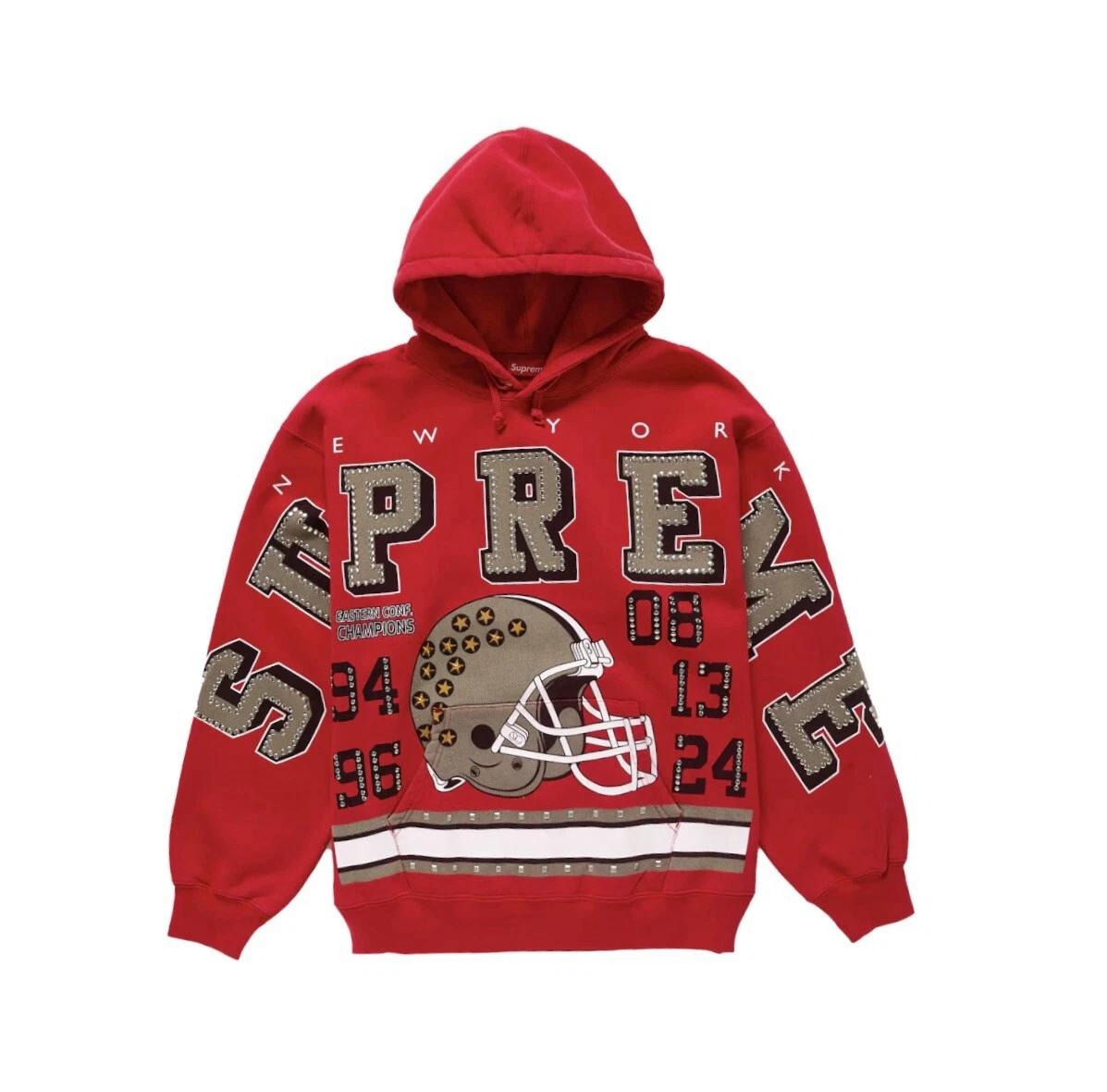 Sweat à capuche clouté rouge IN HAND Supreme Champions Taille : XXL