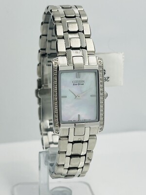 Citizen Stiletto Eco-Drive Diamond Bezel MOP Two-Tone Watch B023-S076382 23mm Citizen eco-drive diamonds mop - Gem main image 4