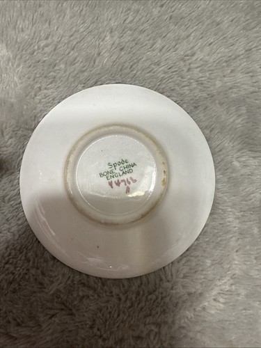 Vintage Spode Copeland England Miniature Tea/Coffee Cup/Saucer Pink Floral Vine - Picture 9 of 11
