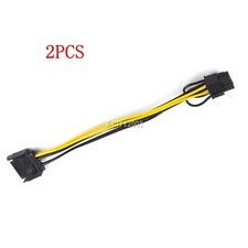 2x 15pin SATA Male to 8p 6 2 PCIe Power Supply Cable for GPU Graphic Video Card