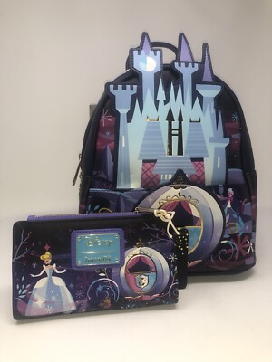 Loungefly Disney Cinderella Castle & wallet set ? Disney Loungefly Cinderella Castle Mini Backpack & Wallet  main image 3