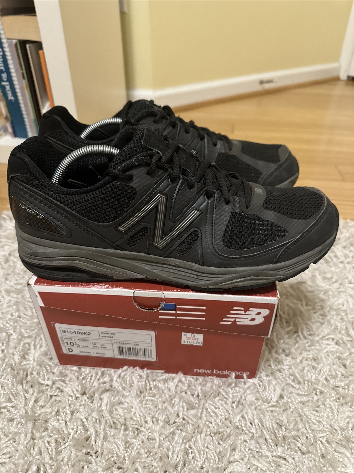 New Balance Men's 1540 V2 Running Athletic Shoes Black Size 10.5 D