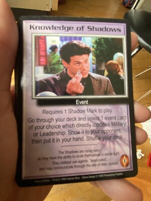 KNOWLEDGE OF SHADOWS DELUXE EDITION 1998 BABYLON 5 CCG COLLECTORS CARD NEAR MINT
