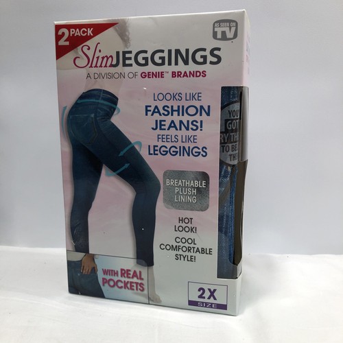 Slim Jeggings, 2 pack Blue \u0026 Black, 2X 