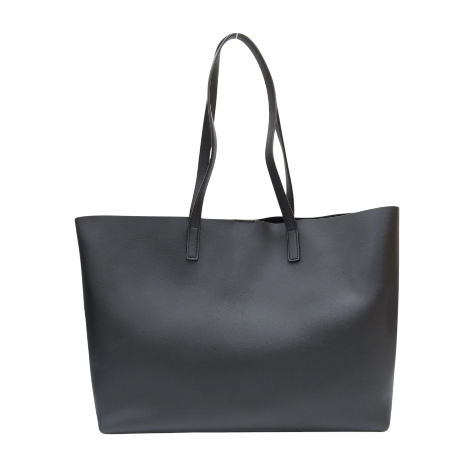 Borsa a tracolla SAINT LAURENT shopping pelle di vitello nera 600281