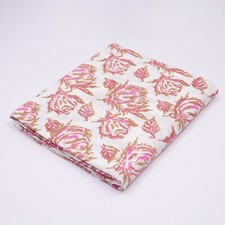 5 Yards Hand Block Print Fabric Pure Cotton Indian Natural Bagru Print Fabric