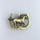Antique Bronze Plated Horse Horseshoe Belt Buckle also Stock in the US