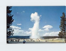 Postcard Old Faithful Geyser Yellowstone National Park Wyoming USA