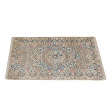 Machine Made Polyester Indoor / Outdoor Oriental Pattern Beige Black Footmat BBM