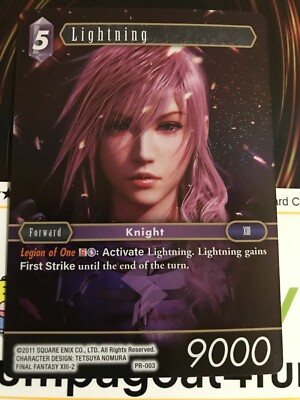 ライトニング　FFTCG Foil FFTCG FOIL Lightning HOLO PROMO PR-003 Final Fantasy Trading