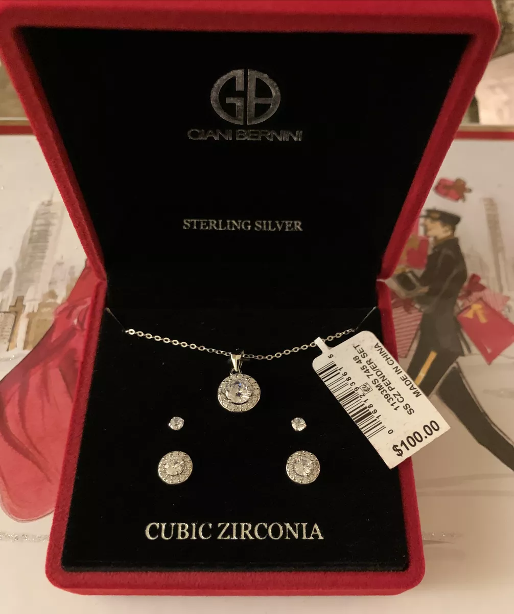 Giani Bernini 3-Pc. Cubic Zirconia Stud Earrings Set