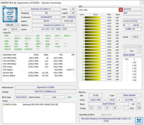 Intel XEON 22 CORE Processor E5-2699V4 2.2GHZ 55MB Smart 9.6 GT/S QPI TDP 145W - Picture 2 of 5
