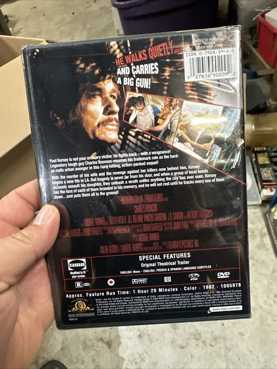 DEATH WISH 2~1982 NEW SEALED DVD~CHARLES BRONSON JILL IRELAND