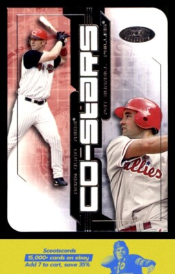 2002  Fleer Hot Prospects Adam Dunn/Pat Burrell Co-Stars #6CS Reds/Phillies